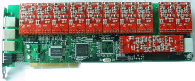 Combo Tarjeta PCI 12 puertos + 12 FXO + splitters