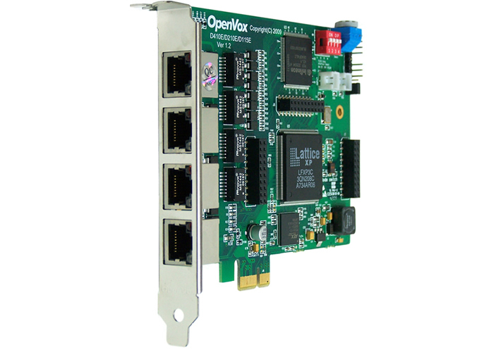 Tarjeta PCI o PCIE para RDSI Primario (PRI) / E1 de 4 puertos c/Cancelacin de Eco